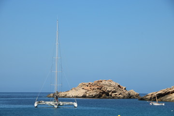 Bella vista delle spiagge di Ibiza. Spagna