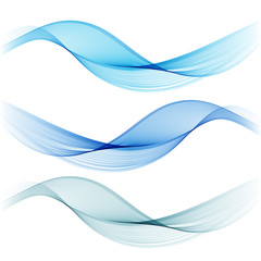 Abstract blue wave .Set