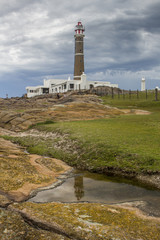 Fototapeta premium lighthouse in cloudy day