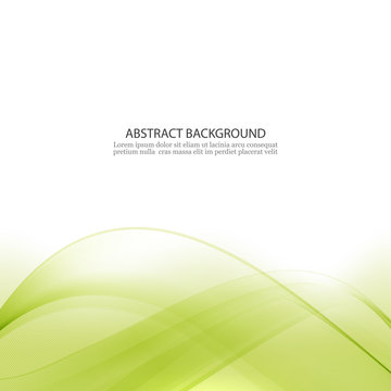 green vector waves abstract background