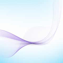 Blue wave.Abstract white background with blue wavy curved lines