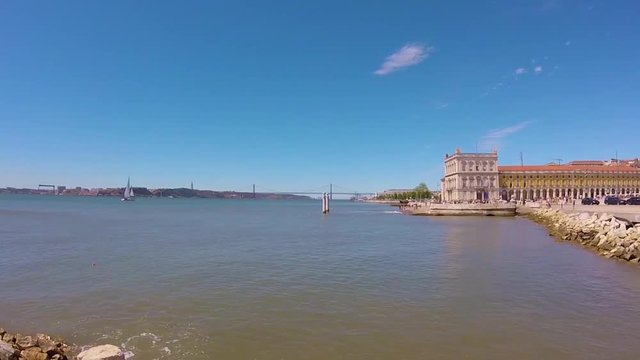 view river Tejo, Lisbon, Portugal