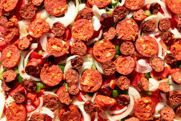 Pizza chorizo merguez