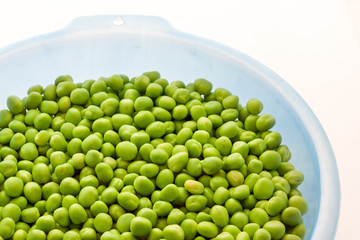 Bunch of biologic delicious green peas