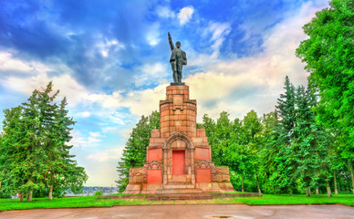 Soviet monument to Vladimir Lenin in Kostroma, Russia