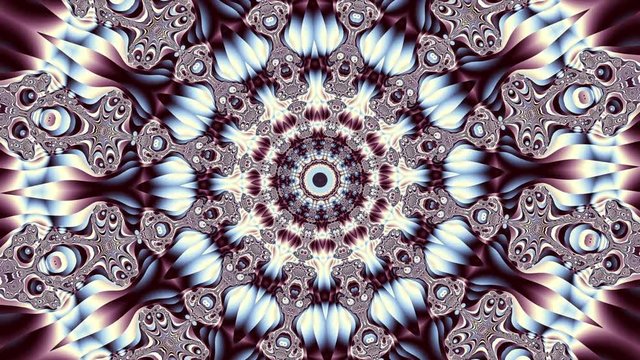 Spinning mandala ornament. Seamless loop abstract motion background. Abstract footage.