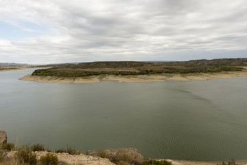 The river Ebro on its way through Caspe, Aragon