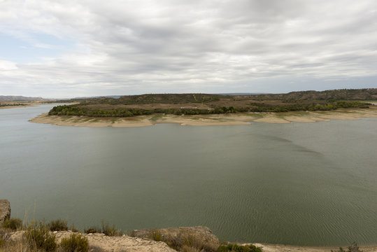 The river Ebro on its way through Caspe, Aragon