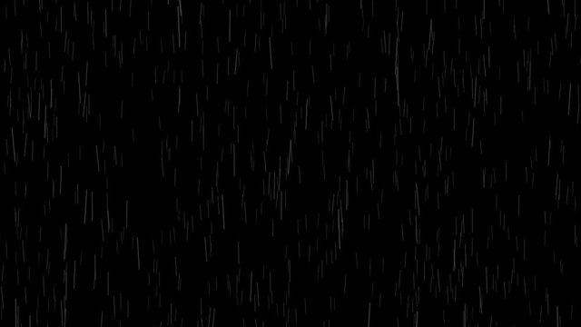 Rainfall PNG alpha channel.Strong rain storm.Type 1