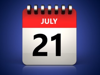 3d 21 july calendar