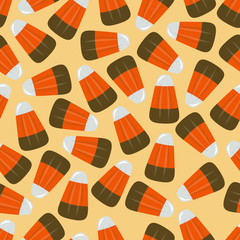 Candy Corn Square Seamless Vector Illustration 1