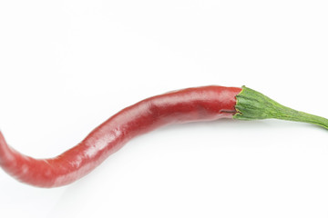 Red peppers isolated on a white background.