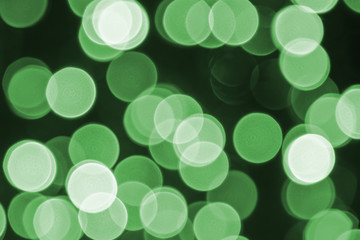 Green Retro Lights Background, Party, Celebration Or Christmas Texture