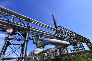 Naklejka premium The pipe and valve oil fields