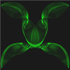 Abstract green smoke