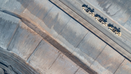 Aerial View Of Tractors On A Housing Development Construction Site.