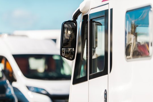 RV Park Camper Van Closeup