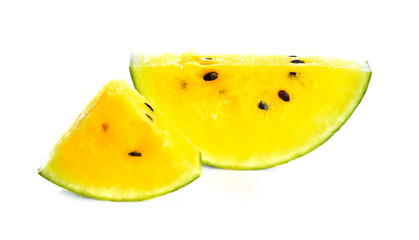 Yellow Watermelon on white background