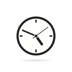 Clock icon. Vector simple isolated flat illustration