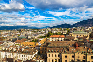 Fototapeta na wymiar Panoramic view of Geneva
