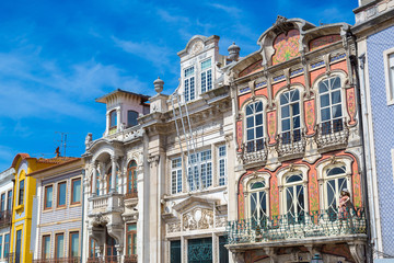Historic buildings in Aveiro, Portugal