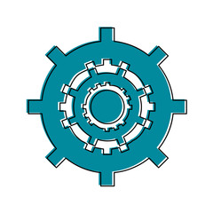single gear icon image vector illustration design 