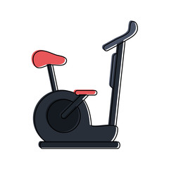 stationary bike spinning sports related icon image vector illustration design 