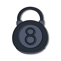 kettlebell weight lifting icon image vector illustration design 