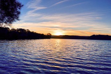 Fototapeta na wymiar The Lake At Sunset.