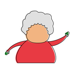 woman old fat avatar icon image vector illustration design