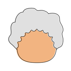 woman old avatar icon image vector illustration design