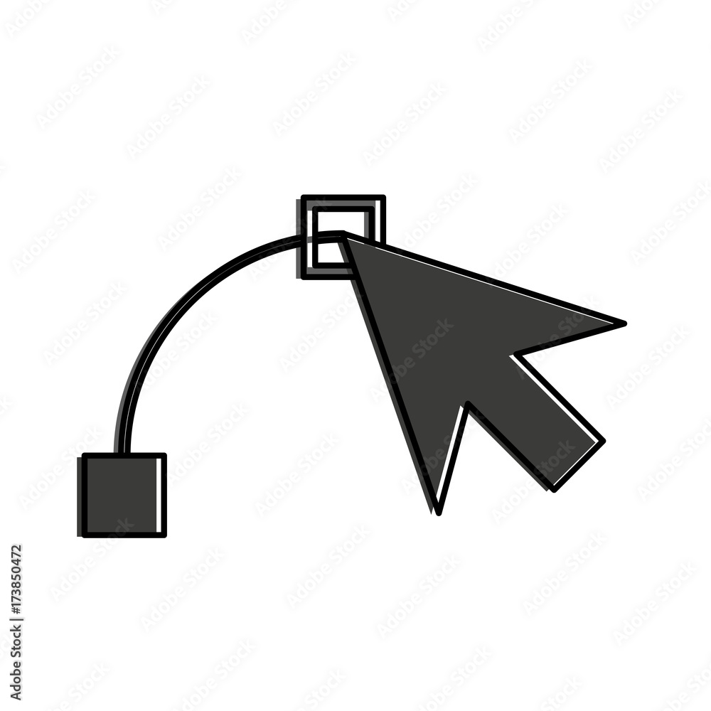 Aufkleber arrow cursor designing icon image vector illustration design