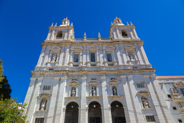 Fototapeta na wymiar Monastery of St. Vincent in Lisbon