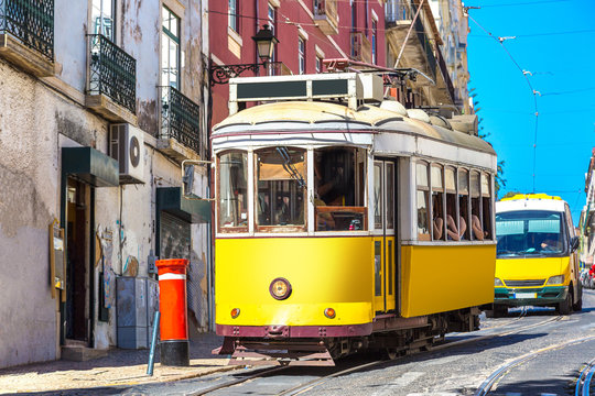 Vintage tram in Lisbon © Sergii Figurnyi