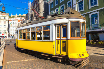 Plakat Vintage tram in Lisbon