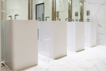 Contemporary interior of public toilet