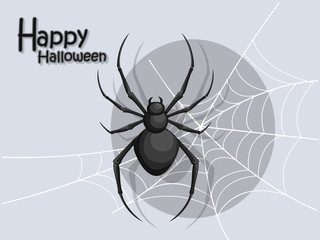 Spider cartoon vector halloween on background