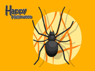 Spider cartoon vector halloween on background