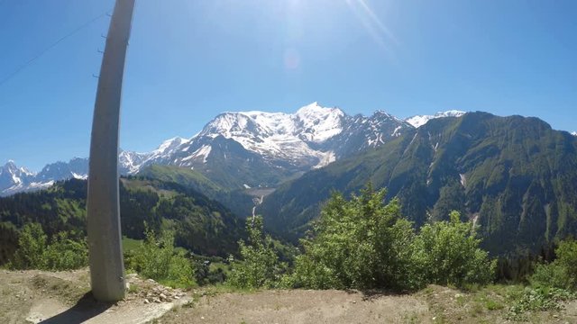 Beautiful POV Of Red Train Going To Montenvers Mer de 