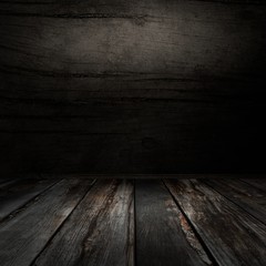 Dark wooden wall
