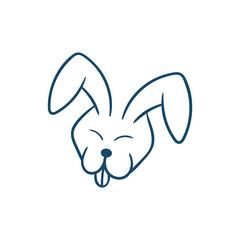 rabbit head vector