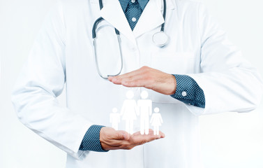 Male Doctor . Healthcare Medicine Insurance Concept