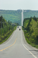 endless road going through the landscape