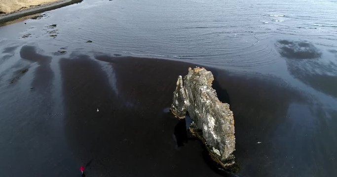 Hvitserkur is a spectacular rock in the sea on the Northern coast of Iceland.