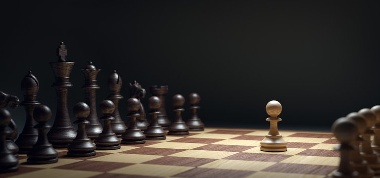 White pawn vs dark army