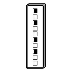 corporate building icon black silhouette