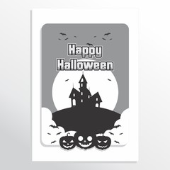 Scary Halloween Party invitation/card/background/poster. Vector illustration