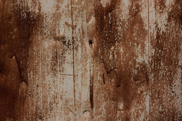 The wall is covered with tin.