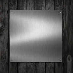Brushed metal texture.