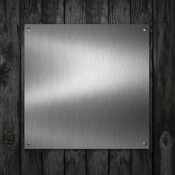 Brushed metal texture.
